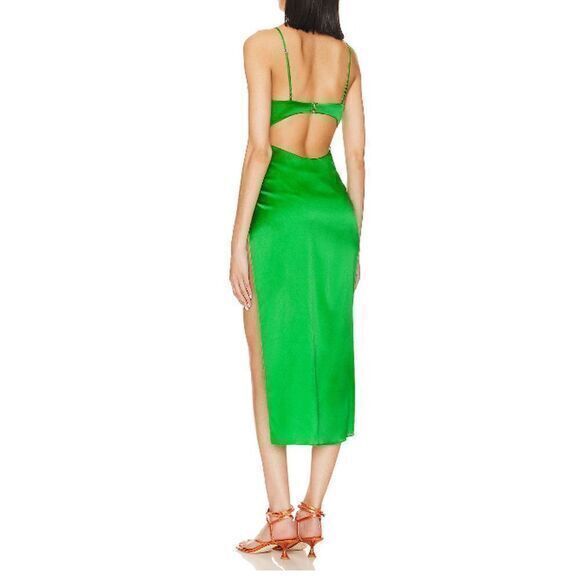 NWT SER.O.YA Retrofete Revolve Jamila Silk Corset‎ Dress Kelly Green Small - Picture 6 of 10